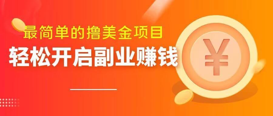 最简单无脑的撸美金项目，操作简单会打字就行，迅速上车【揭秘】-网创资源