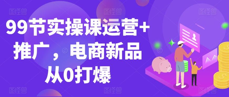 99节实操课运营+推广，电商新品从0打爆-网创资源